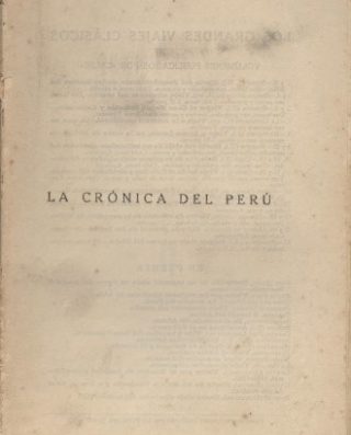 Crónica del Perú - Pedro de Cierza León