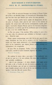 records i converses del r p dominique pire