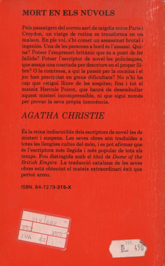 mort en els núvols - Agatha Christie