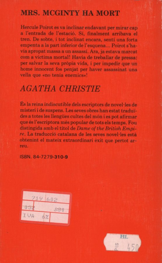 mrs macgnity ha mort - Agatha Christie