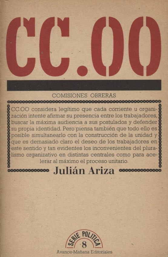 Venta online de libros de ocasión como CC.OO - Julián Ariza en bratac.cat